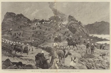 Krigen i Soudan, slaget ved Kerbekan, 10. februar, General Earles tropper angriber fjenden